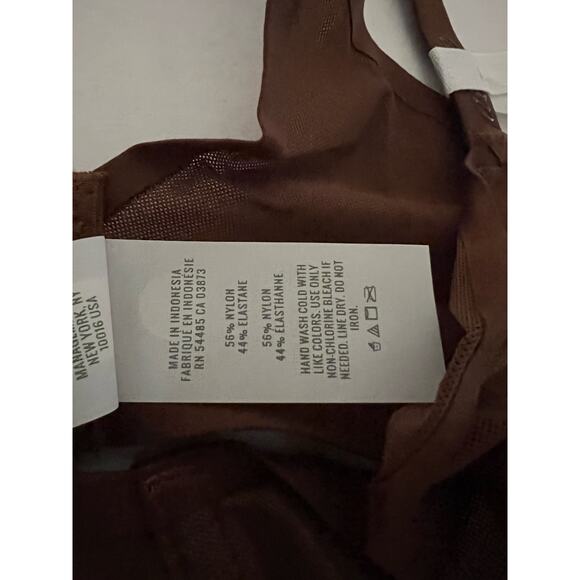 NWT Aerie Women's Smoothez Mesh Unlined Balconette Bra Breathable Brown Size 36C - Picture 9 of 9